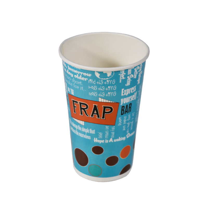 Customized Printed Single Wall Paper Cup Raw Material Packaging Disposable Paper Cup 
