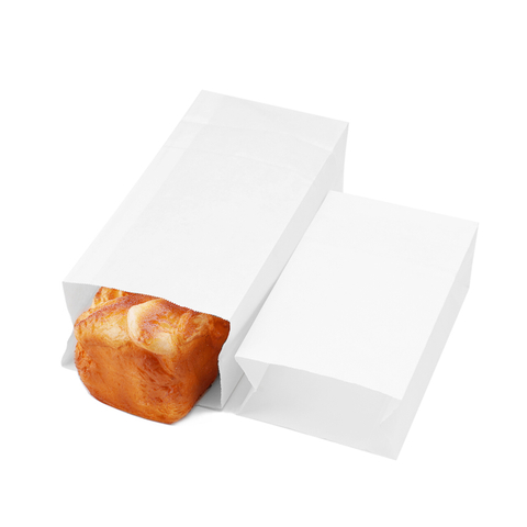Wholesale Custom Bread White Paper Snack Bag White Kraft Paper Bag Without Handle