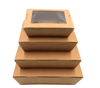 Custom Disposable Take Away Lunch Salad Box Kraft Brown Paper Food Packing Container Boxes