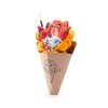 Custom Paper Crepe Cone Holder Disposable Egg Waffle Packaging Box Cardboard Paper Cone 