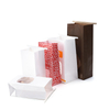 White Kraft Paper Recyclable Material Custom Printed Disposable Stand Up Pouch Pouching Bag Transparent