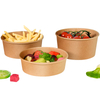 KW Disposable Custom Size Paper Bowl Fast Food Packing Bowl Salad Kraft Paper Bowl