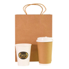 Custom Cheap Price Recyclable Brown Rope Handle Bags Square Bottom Kraft Paper Bag 