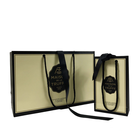 biodegradable brown kraft paper bags packaging takeaway gift paper bag with handles made China