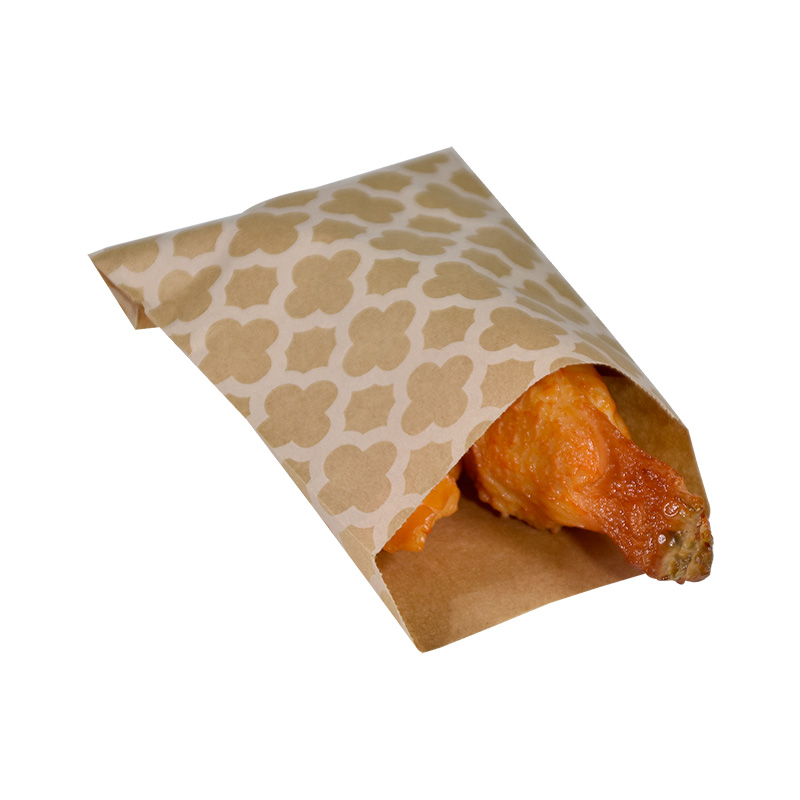 Custom Logo Printed Grease Resistant Paper Bags Packaging for Sandwich Cookie Pastry Food Snack