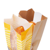 Printable custom oil-proof white kraft paper food packaging bag flat bottom paper bag