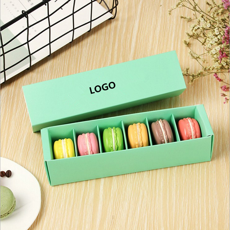 Factory Hot Sale Colorful Stock 6Pack Paper Food Delivery Boxes For Macaroon Drawer Packaging Box