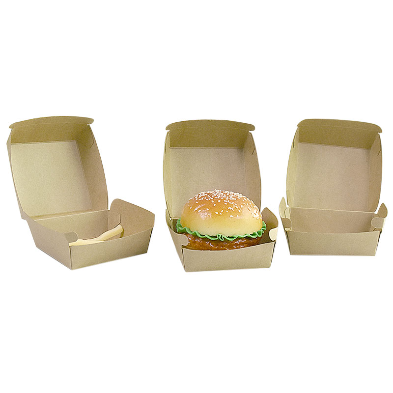 Factory Price Good Quality Eco-friendly Burger Box Disposable Food Box Hamburger Paper Box 