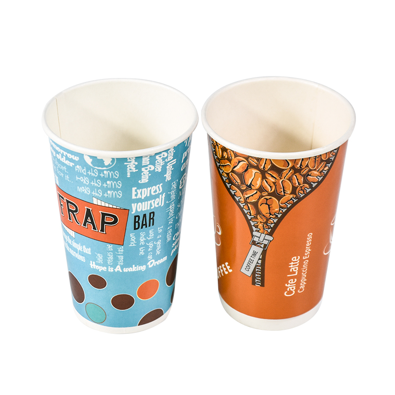 Wholesale Disposable Cup Paper Custom Paper Cups 16 oz 12 oz 8 oz With PE