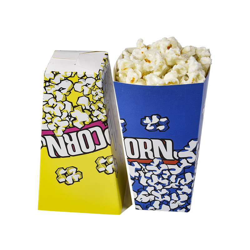 KW Wholesale Disposable Popcorn Box Paper Food Grade Fast Food Popcorn Packing Box