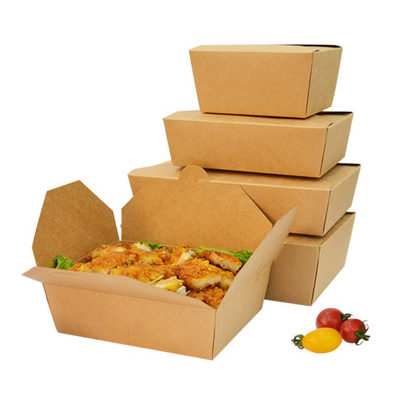 Eco-friendly High Quality Takeaway Disposable Wholesale Snack French Fries Lunch Box Container Paper Box For Food