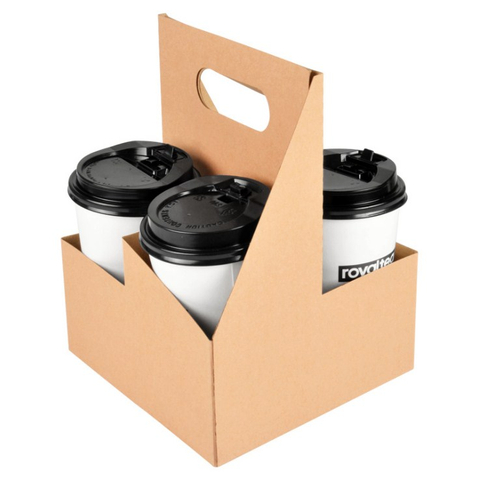 Factory Stock Selling Corrugated Cardboard Portable Paper Tea Coffee Cup Holder Disposable