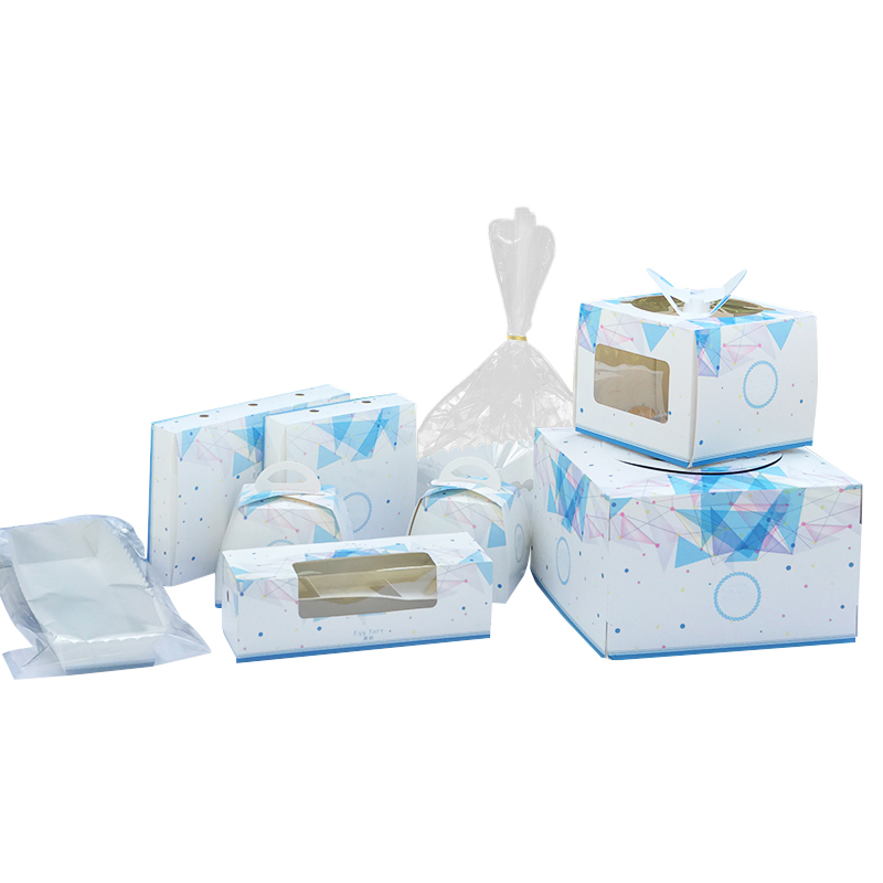 Food Grade Art Paper Paper Box For Cake Box Eco-friendly Transparent Cake Box 