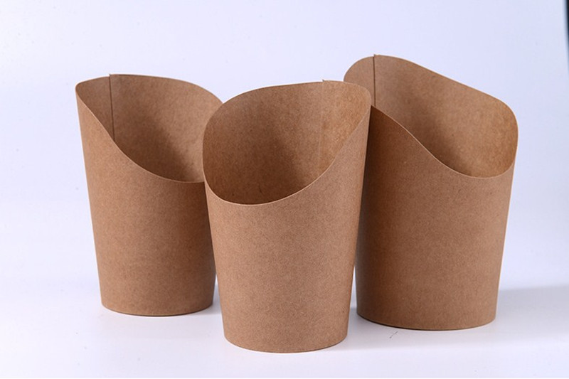 Eco-friendly Fast Food Takeaway Chips Cup French Fry Paper Cup 