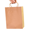 Reused Recyclable Brown Rope Handle Bags Square Bottom Kraft Paper Bag Shopping 