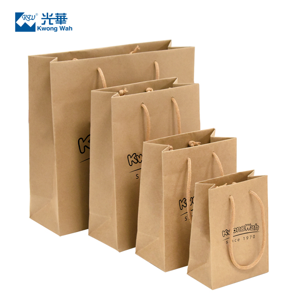 Hot Sale Brown Kraft Paper Twisted Handle Shopping Carrier Bag With Logo Printed