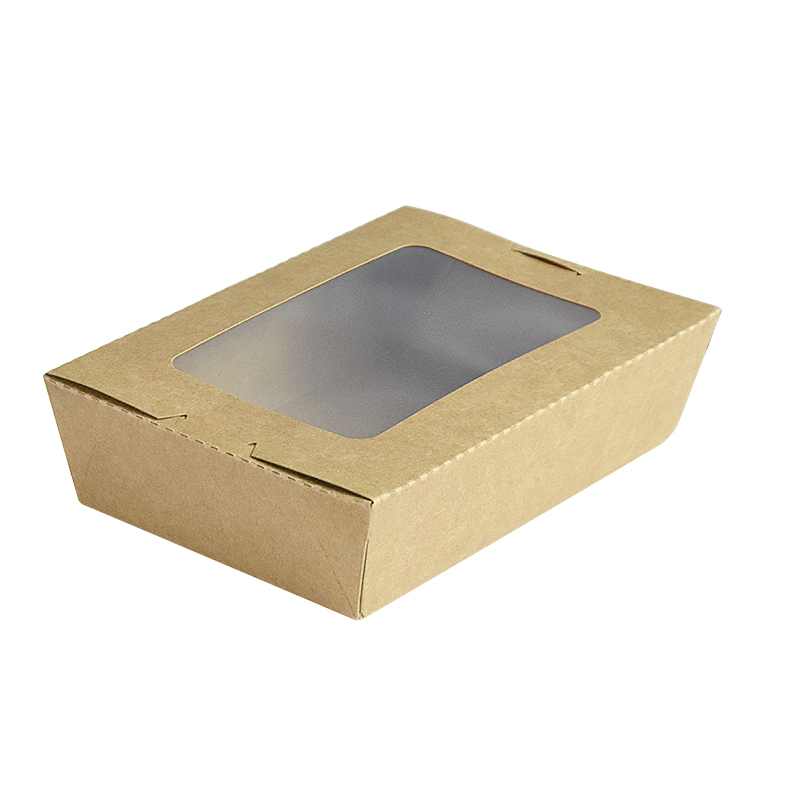 Bio-degradable Eco-friendly High Qualiy Paper Box For Packaging Salad Takeaway Fast Food Lunch Box 