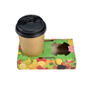 Milk Tea Juice 4 Cup Holder Bag Custom China KW Brand Hot Selling Stock White Brown Corrugated Paper Ripple Wall Recyclable Free
