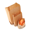 China Cheapest Factory Price Food Grade Bulk Small Craft Ribbed Brown Paper Food Packaging Bags