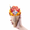 Wholesale Disposable Crepe Cone For Packaging Street Food Bubble Waffle Holder 
