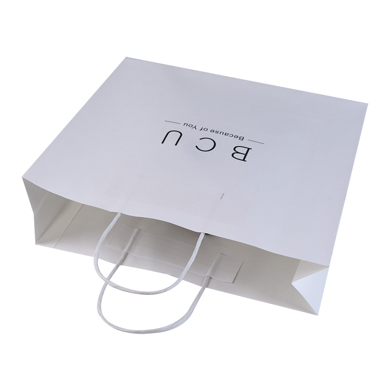 Free Sample Low Price Eco-friendly Paper Bag Durable And Sturdy White Shopping Paper Bag 
