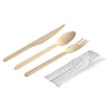 Biodegradable Forks Knives Wooden Travel Cutlery Set