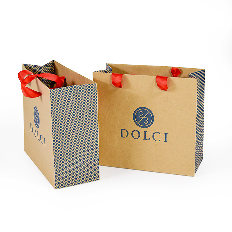 Custom Takeaway Packaging Snacks Kraft Food Grade Craft Twisted Handle Lunch Brown Paper Bags With Your Own Logo