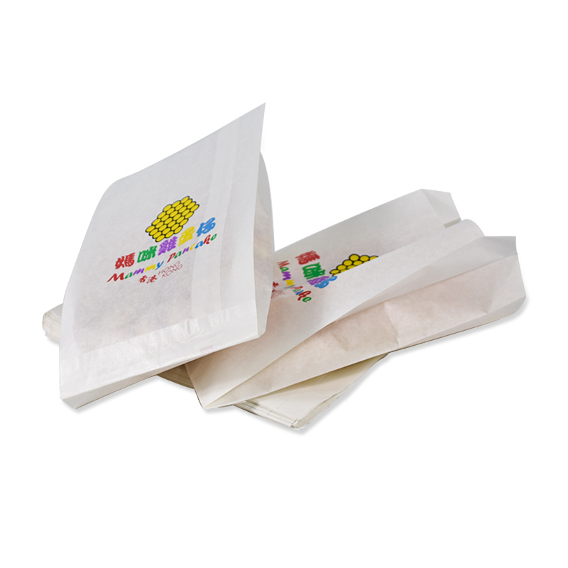 Custom Brown Kraft Paper Oil Proof Takeout Food Packing Fries Fried bag Chicken Bread Hamburger Burrito Snack Bag