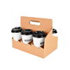 Hot Selling Sweet Tea Coffee Shop Takeout Kraft Coffee Cup Holder Carrier
