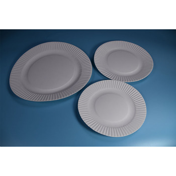 Food Grade Color Dinner Party Restaurant Platos Biodegradables Bagasse Christmas Disposable Plates 