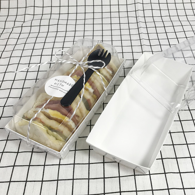 Custom Disposable Food Grade Cardboard Kraft Paper SandwichBox Packaging Paper