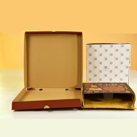 Food grade paper material custom design square pizza storage bags take away