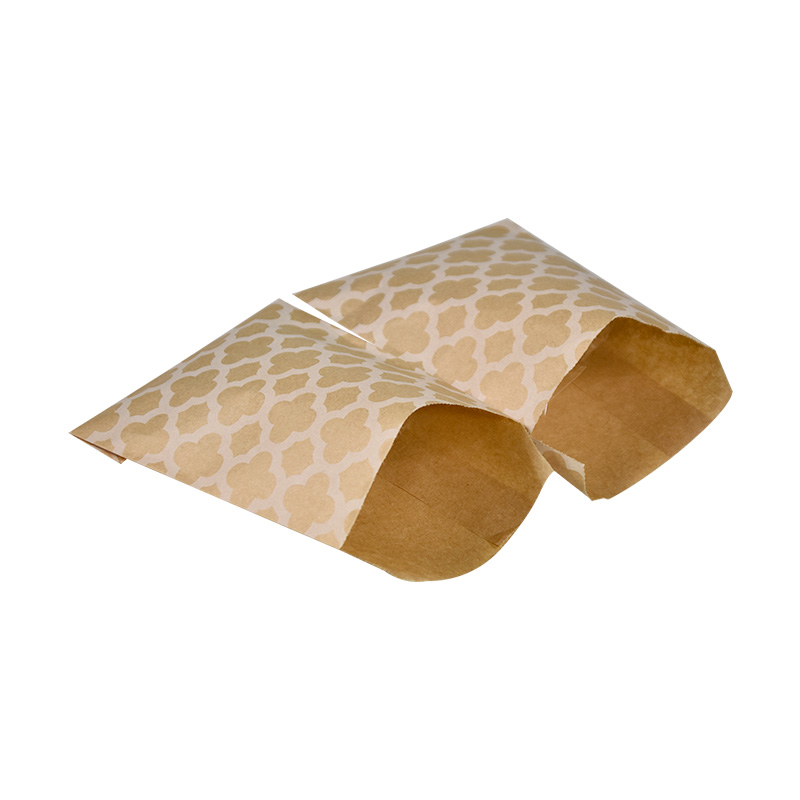 Custom Logo Printed Grease Resistant Paper Bags Packaging for Sandwich Cookie Pastry Food Snack