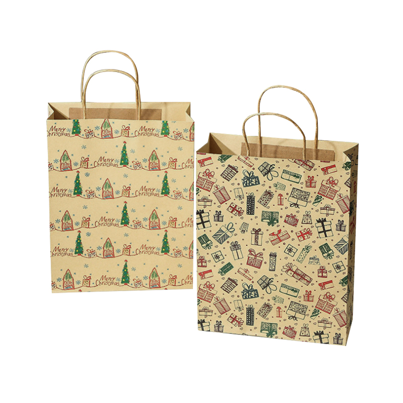 Free Design Brown Kraft Paper Bags With Your Own Logo Shopping Bag With Logo Custom Paper Bags With Handle