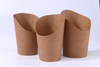 Food Grade Disposable Kraft Paper Chip Cup Good Quality Low Price Takeaway Fast Food Potato Chips Paper Cup 