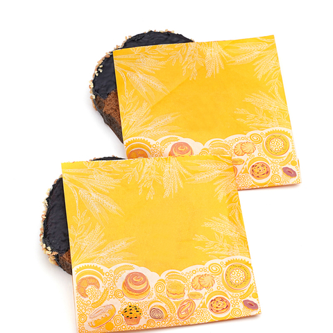 Custom Biodegradable grease proof food grade croissant donuts toast burger kraft news paper bread packaging bag