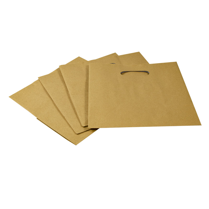 Custom recycled brown for food grade takeaway packaging kraft paper bags with your own logo printed