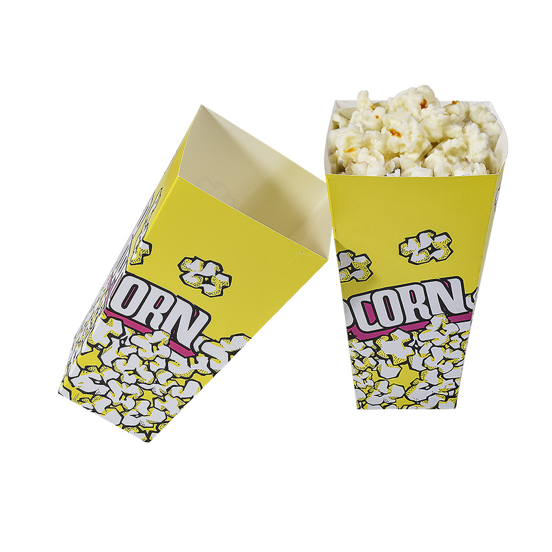 China Factory Disposable Food Grade Bio-degradable Custom Size With Print Logo Popcorn Box Paper