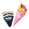 Wholesale Disposable Crepe Cone For Packaging Street Food Bubble Waffle Holder 