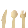Biodegradable Forks Knives Wooden Travel Cutlery Set