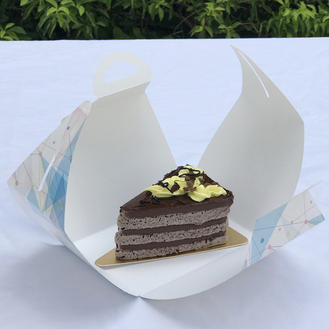 Custom With Printing Logo Cake Box Food Grade Birthday Party Cake Box Packaging With Handle
