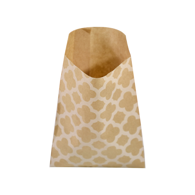 Hot Sales Disposable Flat Satchel Paper Bag Eco Friendly Takeaway Fast Food Bag