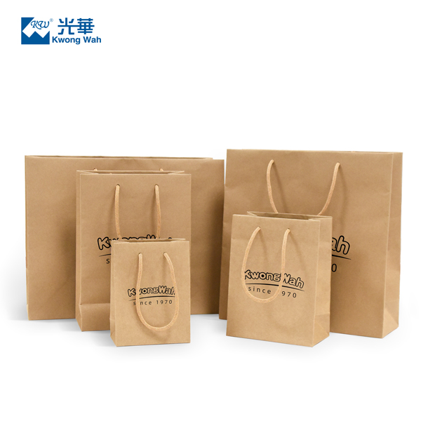 Hot Sale Brown Kraft Paper Twisted Handle Shopping Carrier Bag With Logo Printed