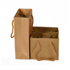 Custom With Print Logo High Quality Eco-friendly Bio-degradable Low Price Brown Kraft Paper Bag With Handle