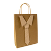 Custom Printed Your Own Logo White Brown Kraft Gift Craft Shopping Paper Bag With Handles