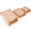 China Cheapest Factory Price Food Grade Bulk Small Craft Ribbed Brown Paper Food Packaging Bags