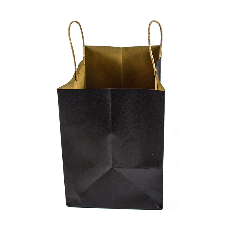 Factory Customize Paper Bags Wholesale Paper Gift Bag Pretty Black Paper Bag With Handle