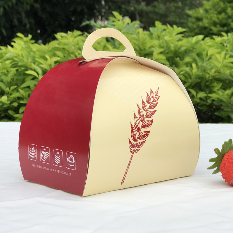 Custom With Printing Logo Cake Box Food Grade Birthday Party Cake Box Packaging With Handle