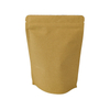 Packaging Biodegradable Kraft Paper Zip Lock Bag In Stock Kraft Paper Bag For Food Kraft Paper Zipper Bag
